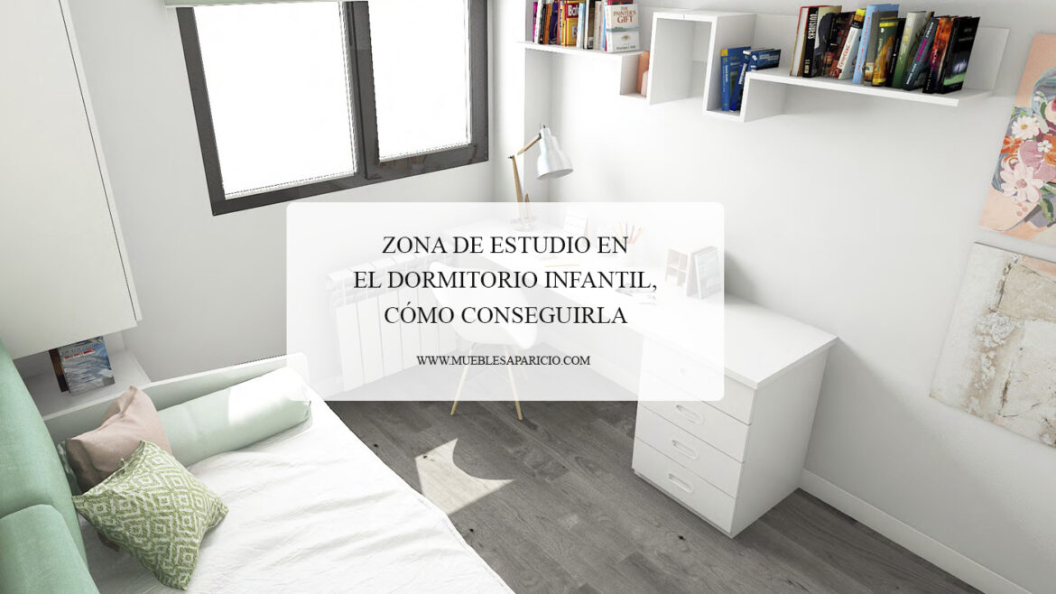 zona de estudio en el dormitorio infantil