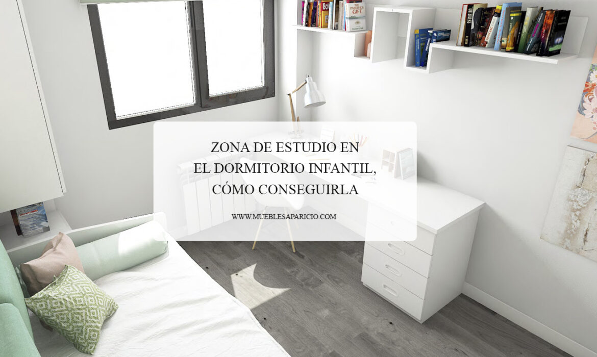 zona de estudio en el dormitorio infantil