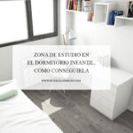 zona de estudio en el dormitorio infantil