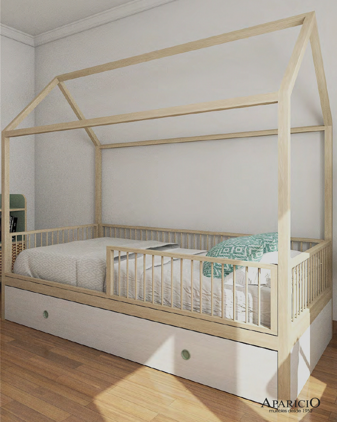 Dormitorio juvenil con armarios a medida