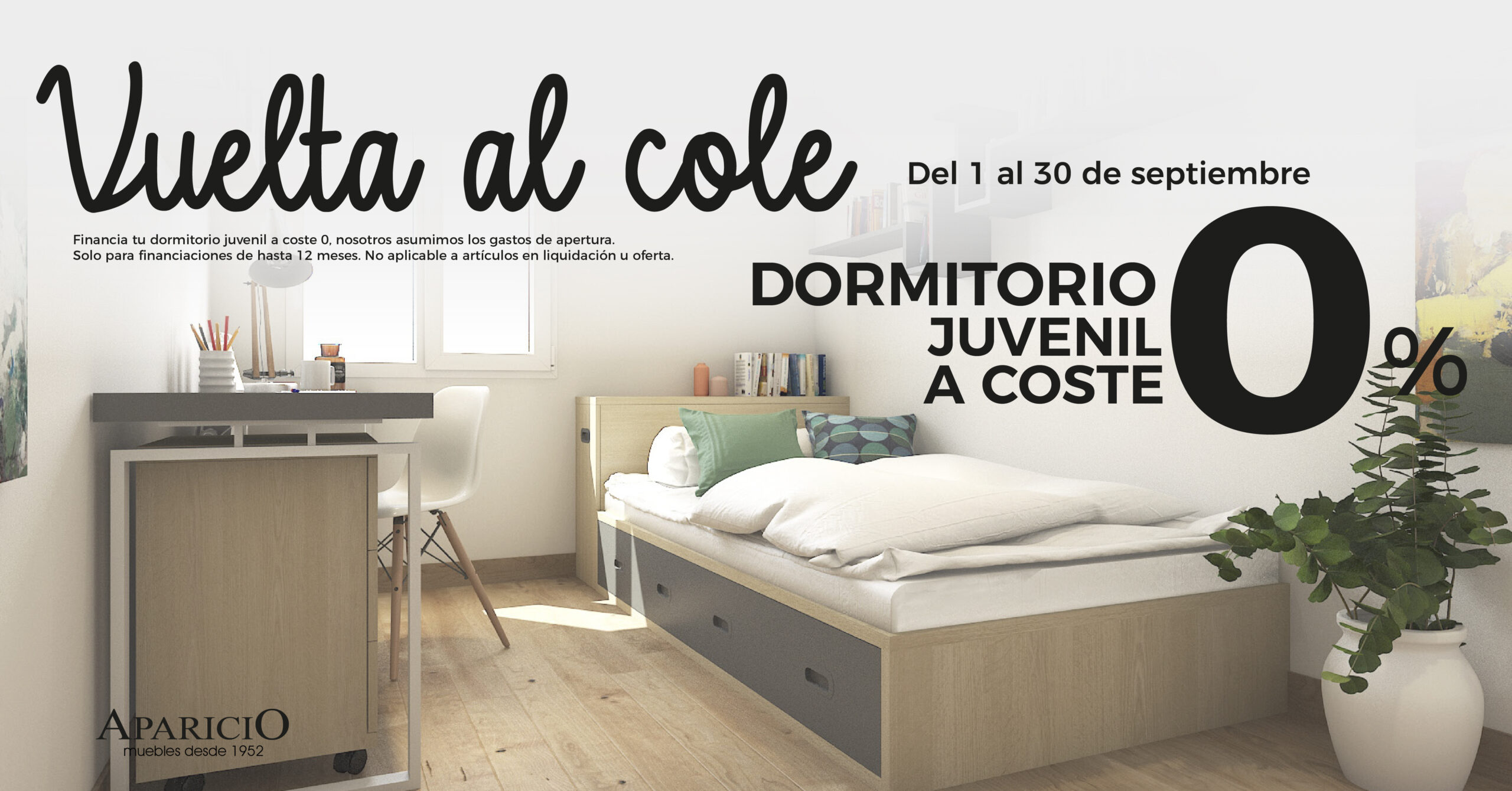 Vuelta al cole - Dormitorio juvenil a coste 0%